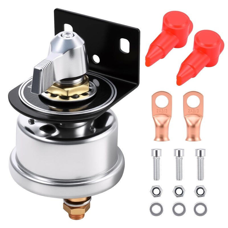 FEITON 200A Battery Shut Off Switch 12v Heavy Duty Battery Cut Off Switch with Side Post Mounting Bracket for Car, Truck, RV, Yacht, Boat - Image 1